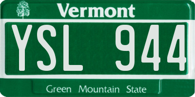 VT license plate YSL944