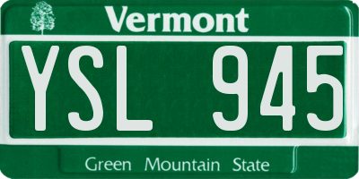VT license plate YSL945