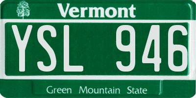 VT license plate YSL946