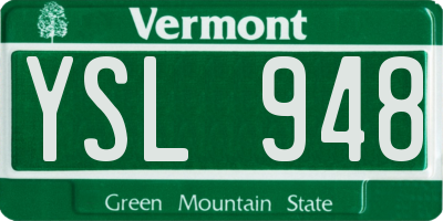 VT license plate YSL948