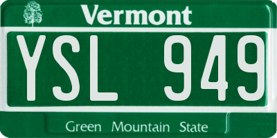 VT license plate YSL949