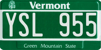 VT license plate YSL955