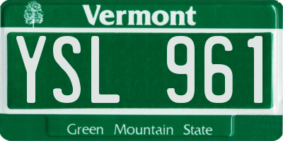 VT license plate YSL961