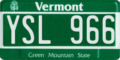 VT license plate YSL966