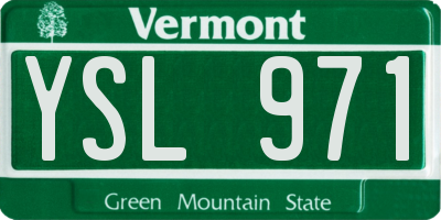VT license plate YSL971