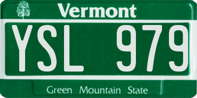 VT license plate YSL979