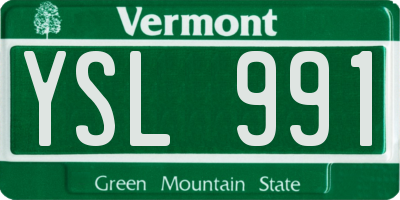 VT license plate YSL991