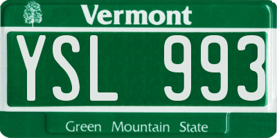 VT license plate YSL993