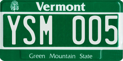 VT license plate YSM005