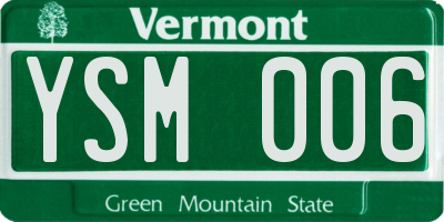 VT license plate YSM006