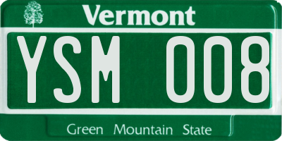 VT license plate YSM008
