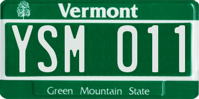 VT license plate YSM011