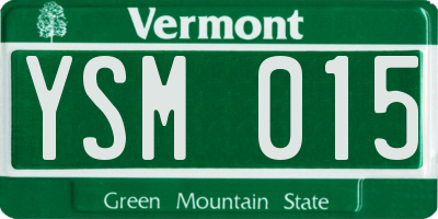 VT license plate YSM015