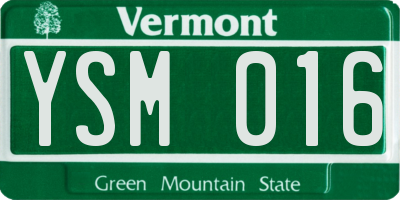 VT license plate YSM016