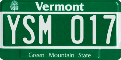 VT license plate YSM017