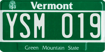 VT license plate YSM019