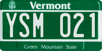 VT license plate YSM021