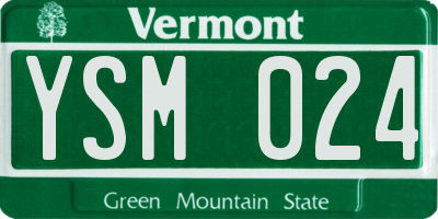 VT license plate YSM024