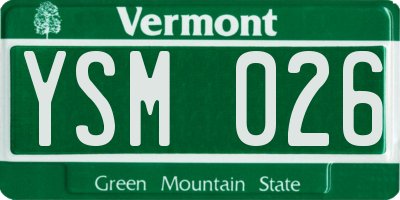 VT license plate YSM026