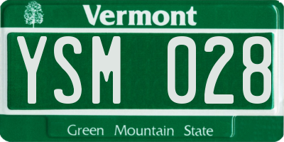 VT license plate YSM028