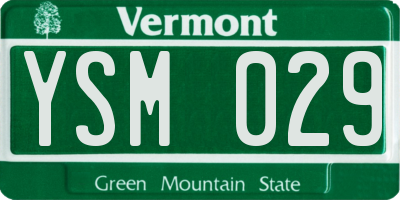 VT license plate YSM029