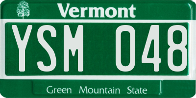 VT license plate YSM048