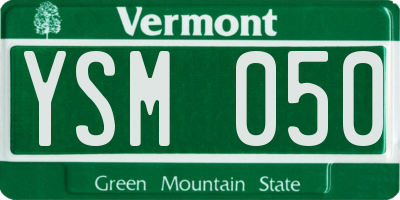 VT license plate YSM050