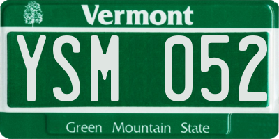 VT license plate YSM052