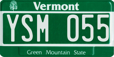 VT license plate YSM055