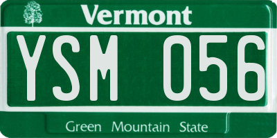 VT license plate YSM056