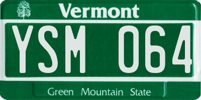 VT license plate YSM064