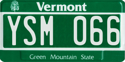 VT license plate YSM066