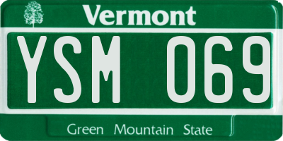 VT license plate YSM069