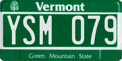 VT license plate YSM079