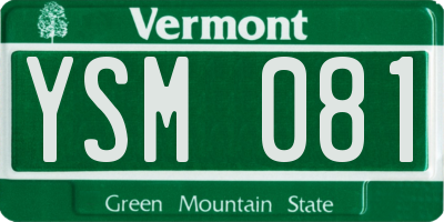 VT license plate YSM081