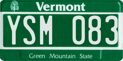 VT license plate YSM083