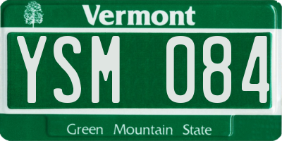 VT license plate YSM084