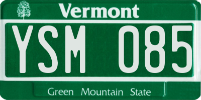 VT license plate YSM085