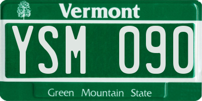 VT license plate YSM090