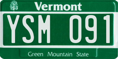 VT license plate YSM091