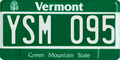 VT license plate YSM095