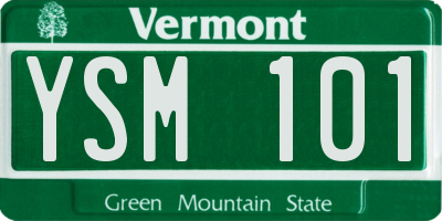 VT license plate YSM101