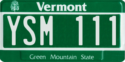 VT license plate YSM111