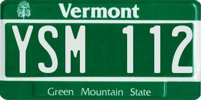 VT license plate YSM112