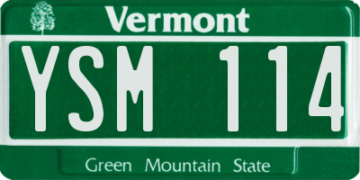 VT license plate YSM114