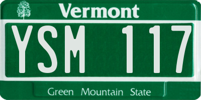 VT license plate YSM117