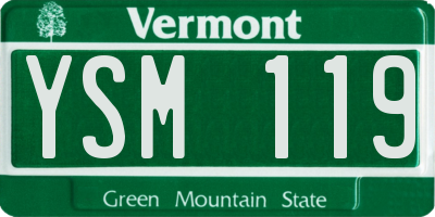 VT license plate YSM119