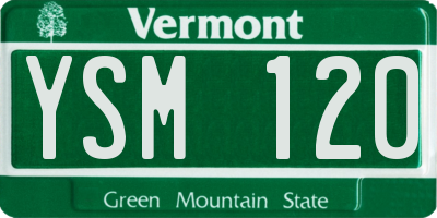 VT license plate YSM120