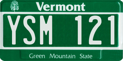 VT license plate YSM121