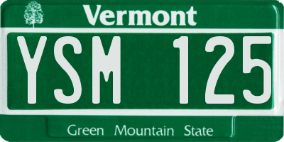 VT license plate YSM125
